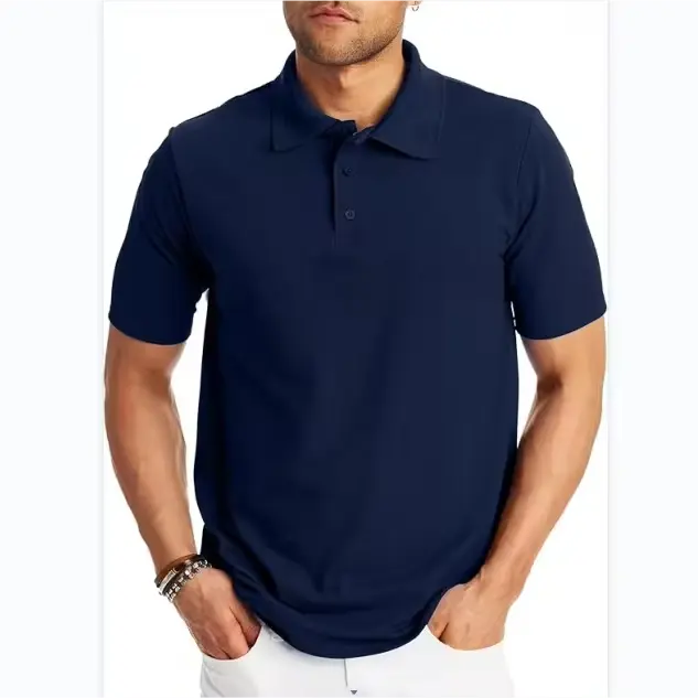 Polo de manga corta para hombre de peso medio Camiseta personalizada para hombre Polo transpirable de secado rápido