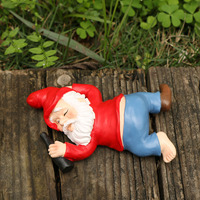 Statue de gnome ivre en résine de style européen, décoration de bureau