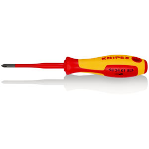 Destornillador KNIPEX 98 24 01 SLS (delgado) PlusMinus Phillips con mango aislado, mango multicomponente, probado según norma VDE, pulido - Product Image 1