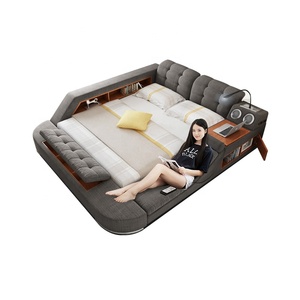 <span class=keywords><strong>Lit</strong></span> Double Adulte de Luxe, Intelligent, <span class=keywords><strong>Pas</strong></span> <span class=keywords><strong>Cher</strong></span>, en Bois, Taille King Size avec Sommier Coffre, Design, <span class=keywords><strong>Lit</strong></span> Électrique Massant - Product Image 6