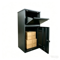 Boîte de livraison sur pied personnalisée en acier galvanisé, imitation bois, étanche, grande capacité, pour colis extérieurs
