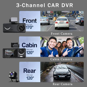Caméra embarquée pour voiture 1080P, enregistrement en boucle, vision nocturne WiFi, caméra DVR, boîte noire intelligente pour voiture, caméra embarquée 3 objectifs pour voitures - Product Image 6