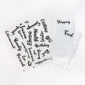hot sell pvc transparent a4 a5 a6 a7 b5 pouch binder photo pocket PVC bills card bags Storage book accessory bag