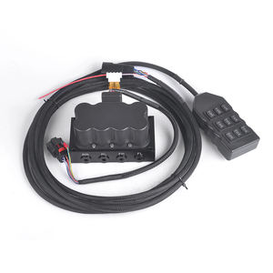 200 PSI groupe de <span class=keywords><strong>suspension</strong></span> pneumatique d'électrovanne automobile 1/4 NTP 3/8NTP avec contrôleur de poignée à 9 touches ligne 5m - Product Image 1