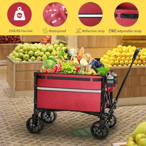 Foldable Utility <b>Wagon</b> with Lightweight Aluminum Frame - Product Image 5