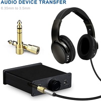 Adaptador de Audio Xput, Conector Estéreo de 6.35MM (1/4) Macho a 3.5MM (1/8) Hembra Mono, para Auriculares y Micrófono