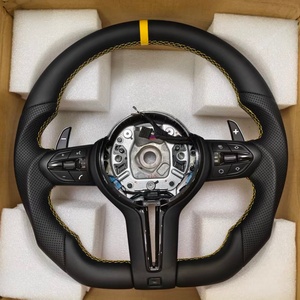 <span class=keywords><strong>Volante</strong></span> Deportivo de Cuero con Costuras Amarillas Personalizadas para BMW X5 M5 F20 F30 F34 E92 F15 F32 E70 E82 - Product Image 1