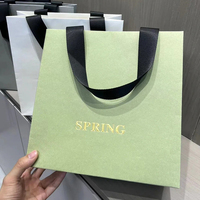 Sacs cadeaux de luxe écologiques et recyclables sans couture, personnalisables avec logo, ruban/cordon en coton, pour la vente au détail haut de gamme