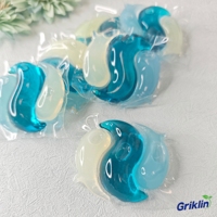 2024 Vente en gros d'arôme naturel respectueux de l'environnement 3in1 dosettes de lavage capsules de détergent à lessive liquide avec un super-concentré