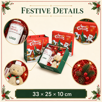 Coffret cadeau de Noël personnalisé avec gobelet, couverture, ours en peluche, panier cadeau de Noël pour événements d'entreprise, vente en gros