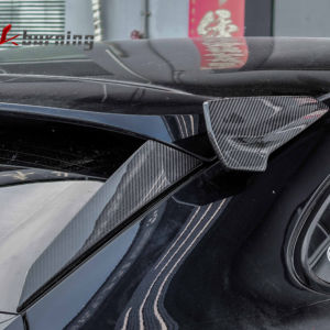 Pour Porsche Cayenne 2018 2019 2020 2021 <span class=keywords><strong>2022</strong></span> 2023 2025 9Y0 Coupé : Garniture de vitre arrière et aileron de toit améliorés en <span class=keywords><strong>fibre</strong></span> de carbone sèche TKT - Product Image 1