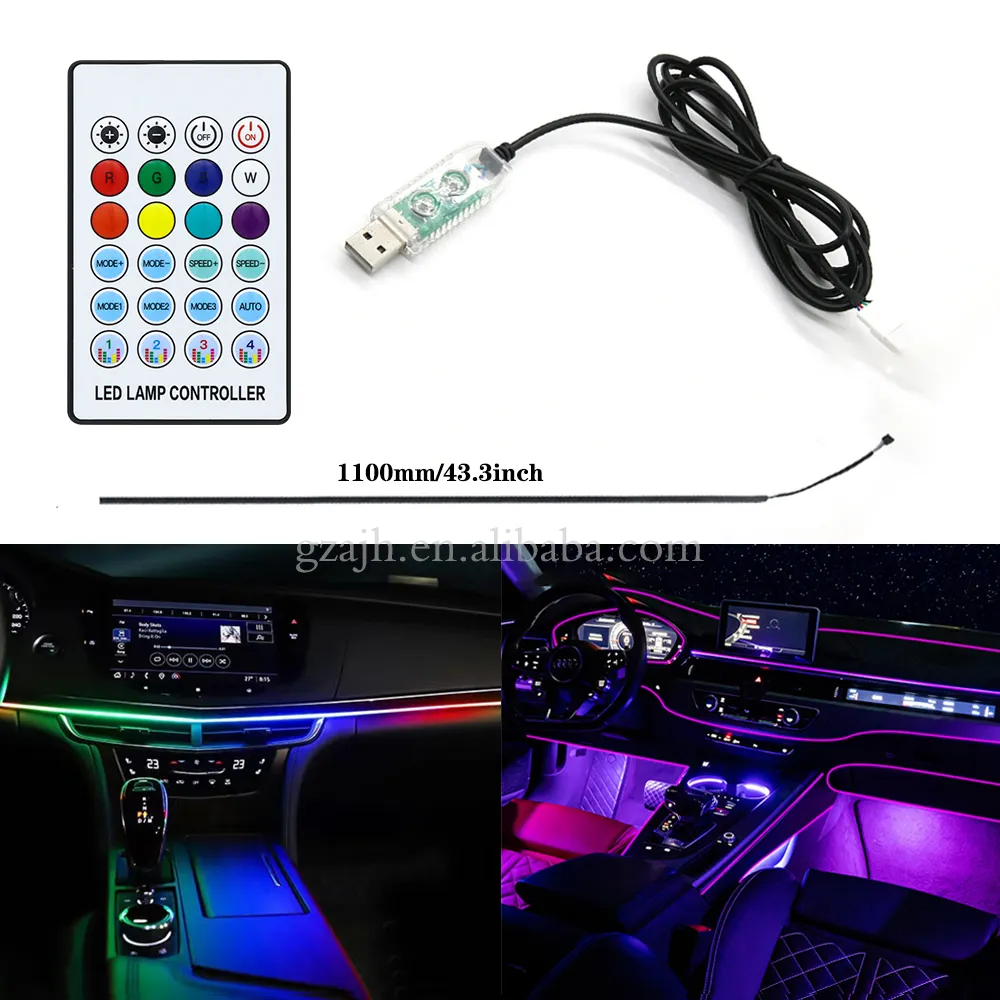 Impermeabile RGB 5V USB Auto arredamento interno Para Auto accessori per Auto atmosfera ambiente APP controllo Smart luci a Led