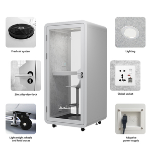 บูธเก็บเสียงสำนักงานแบบพกพาสำหรับประชุมและบันทึกเสียง - Product Image 5
