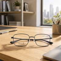 Gafas Ópticas Vintage de Lujo, Ligeras, con Marco de Metal Sólido, Patillas Cómodas de Titanio, Estilo Clásico para Lectura