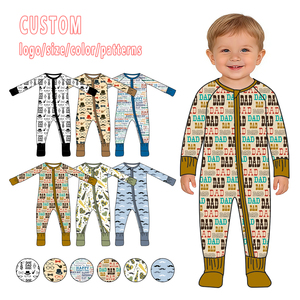 Örgü İki Yönlü Fermuarlı Tulum Kıyafet Özel Nötr Bebek Pijama Çocuk Giysisi Kısa Kollu Romper Bambu Bebek Bodyleri - Product Image 1