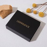 Boîte d'expédition en carton ondulé personnalisée LionwrapacK pour l'emballage de portefeuilles, avec logo en feuille d'or, boîte d'emballage pour le commerce électronique