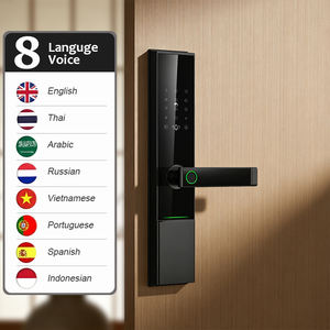 قفل باب ذكي بالجملة، قفل ببصمة الإصبع، قفل رقمي ذكي واي فاي تويا TTLOCK، قفل باب ذكي بالبصمة بلون أسود مطفي مع بلوتوث - Product Image 2