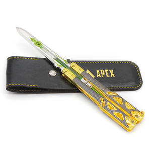 Épée à lame d'adrénaline d'Octane Apex Legends, 21 cm, couteau papillon rempli de liquide, étui en cuir, métal, Speed Demon - Product Image 1