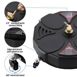 अंडरकैरिज मैनुअल पावर गार्डन के लिए 16 इंच का उच्च दबाव पानी ब्रोम क्लीनर लगाव - Product Image 2