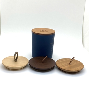 Factory Supply Luxury Custom Wood Candle <b>Lids</b> with Silicon Ring Essential Oil for Glass Candle Jar Home <b>Decor</b> Model - Product Image 5
