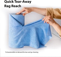 Rouleau de chiffons de nettoyage en microfibre réutilisables et déchirables, serviette absorbante super absorbante et découpable pour la cuisine, la salle de bain et la voiture