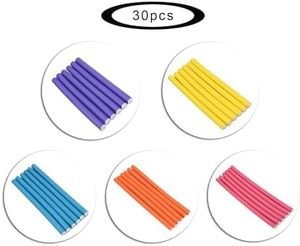 Vente directe usine – Bigoudis sans chaleur de 24 cm de long, outils de coiffure DIY, rouleaux à cheveux en éponge souple torsadée - Product Image 3