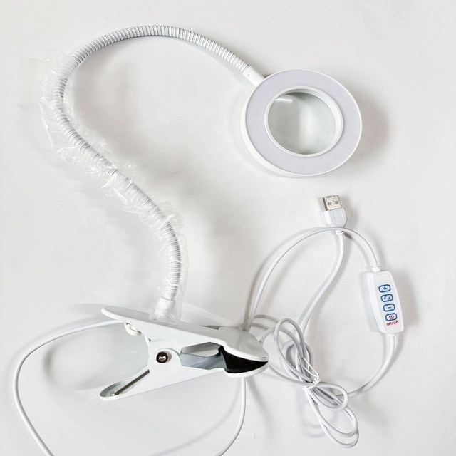 360 Adjustable Ring Desktop Light Reading Multifunctional Bracket USB LED Lamp Metal Electric 3 Color Mode 10 Brightness Levels