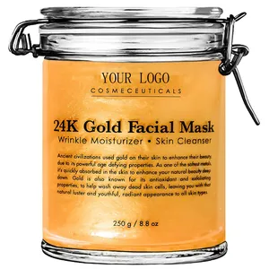 24K altın yüz maskesi gençleştirici Anti-Aging yüz maskesi yüz maskesi kusursuz cilt azaltır ince çizgiler ve kırışıklıklar akne temizler