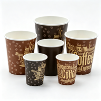 Gobelet en papier jetable biodégradable à paroi simple avec logo personnalisé pour café et thé