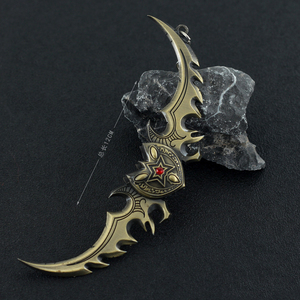Gioco World of Warcraft Warglaive of Azzinoth Sword Mini arma 12cm 43g portachiavi in metallo - Product Image 3