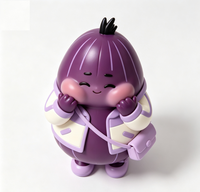 Figurine Personnalisée en PVC et ABS en Forme d'Aubergine de Dessin Animé, Statue Artistique Fabriquée en Chine, Figurine de Designer Personnalisée OEM pour Vente en Gros de Marques