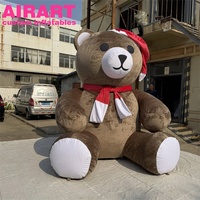 Mascotte gonflable ours mignon pour festival de musique, décorations gonflables géantes en forme d'ours