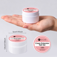 UR SUGAR 15ml Gel d'extension rose laiteux à texture lisse OEM, Gel de construction fortifiant pour le renforcement des ongles