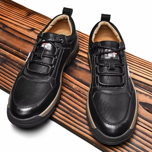2026 New Style Men's Brown Leather Outdoor Casual <b>Shoes</b> - Factory Wholesale Comfortable Non-Slip Walking <b>Shoes</b> - Product Image 4
