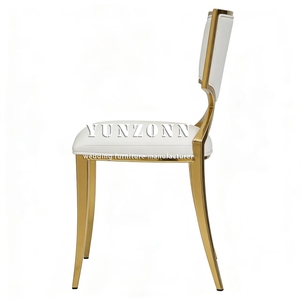 كرسي فاخر عصري متين بتصميم خاص قابل للتخصيص، أثاث مطعم من القماش، كرسي زفاف من الفولاذ المقاوم للصدأ الذهبي - Product Image 3