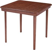 Table à manger pliante classique en bois de pin massif à bords droits pour la maison ou le bureau