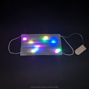 Glow in the dark led blinkt mehrfarbige led gesicht abdeckung maske - Product Image 1