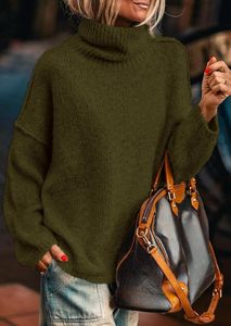 ZY Personalizzato Autunno Inverno 2025 Maglione Coreano alla Moda da <span class=keywords><strong>Donna</strong></span> a Collo Alto, Maniche Lunghe, Vestibilità Ampia, 100% <span class=keywords><strong>Cotone</strong></span> - Product Image 2