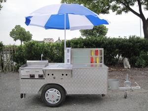 Carritos de Comida Móviles Mini de Acero Inoxidable con Freidora de Hot Dogs y Máquina para Snacks - Product Image 2