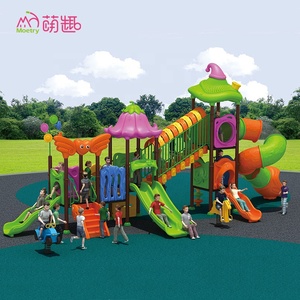 สนามเด็กเล่นกลางแจ้งพลาสติกสำหรับเด็กก่อนวัยเรียน ได้รับการรับรองมาตรฐาน CE ผลิตจากโรงงานที่กว่างโจว - Product Image 1