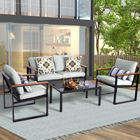 Chaise longue d'extérieur moderne, protection solaire, structure en alliage d'aluminium, coussin imperméable pour cour, terrasse, jardin