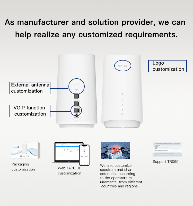 روتر Evo AX3600 Jointelli 5G CPE اسلات سیم کارت بدون قفل شبکه اینترنت هات اسپات 10