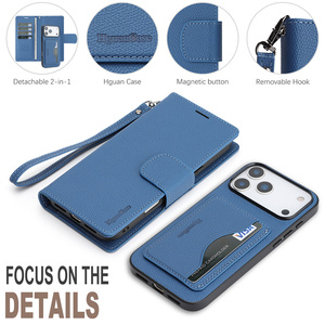 Nueva Funda de Teléfono de Piel Sintética con Tarjetero Abatible <span class=keywords><strong>y</strong></span> Correa de Muñeca para <span class=keywords><strong>iPhone</strong></span> 17 E 12 <span class=keywords><strong>13</strong></span> 14 15 16 <span class=keywords><strong>Pro</strong></span> <span class=keywords><strong>Max</strong></span> con Bloqueo RFID <span class=keywords><strong>y</strong></span> Compartimento para Tarjetas - Product Image 3