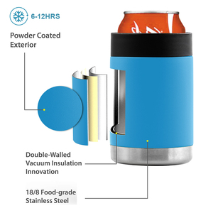 Premium 4-in-1 375ml Classic Stainless Steel Can & Stubby Cooler Tumbler Insulated <b>Beer</b> Bottle Holder with Opener for Travel - Product Image 3