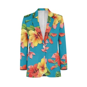 Última moda Casual mujeres abrigos y Blazer Formal Hawaii Floral señoras traje de playa chaquetas polinesias chaquetas baratas para mujeres - Product Image 1