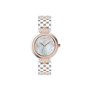 Reloj de Cuarzo para Mujer, Elegante y Ligero, Resistente al Agua, con Esfera de Nácar, Bisel con Cristales y Correa de Aleación - Product Image 2