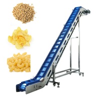 Convoyeur pour pommes de terre en PVC modulaire à latte en forme de L type z incliné pour escalade Convoyeur à bande pour escalier ascenseur avec trémie pour remplisseur de copeaux