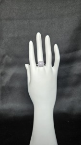 Bague ajustable en jade impérial et diamant cultivé de haute qualité, sertie en argent 925 plaqué, certifiée NGIC, bijoux fins de luxe unisexe - Product Image 3