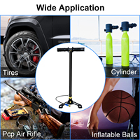TUXING New Style OEM CE Camo Three Stage 300Bar 30Mpa 4500Psi Household Hunting High Pressure Car Tire Air Inflatable Hand Pump