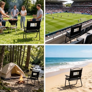كرسي كيرميت قابل للطي مرخص لكأس العالم لكرة القدم 2026، مقعد محمول متين للاستخدام الخارجي لمشجعي الرياضة وفعاليات الملاعب والتخييم - Product Image 5